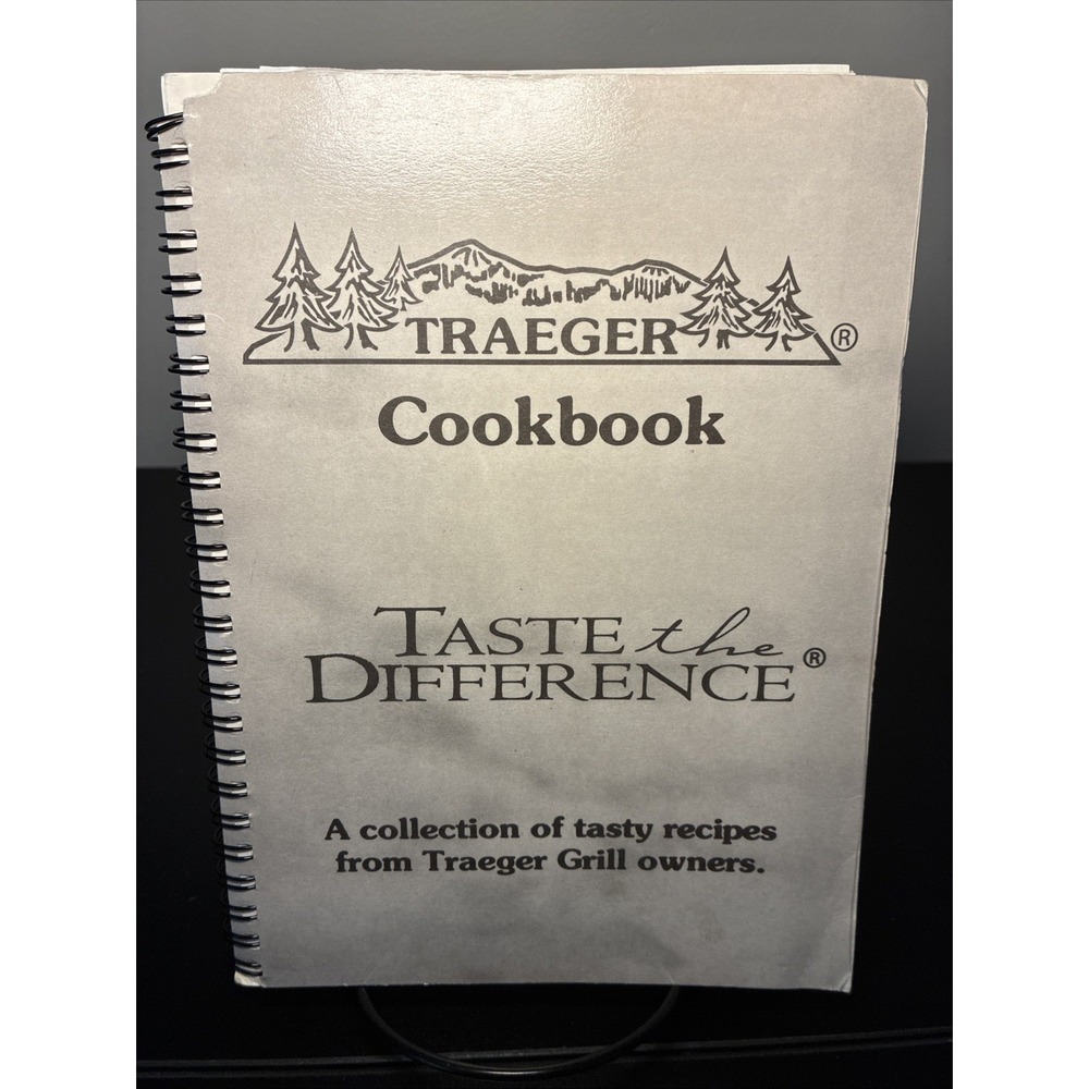 Traeger Cookbook Taste the Difference 2008 Spiral Bound Soft Cover BBQ Grill